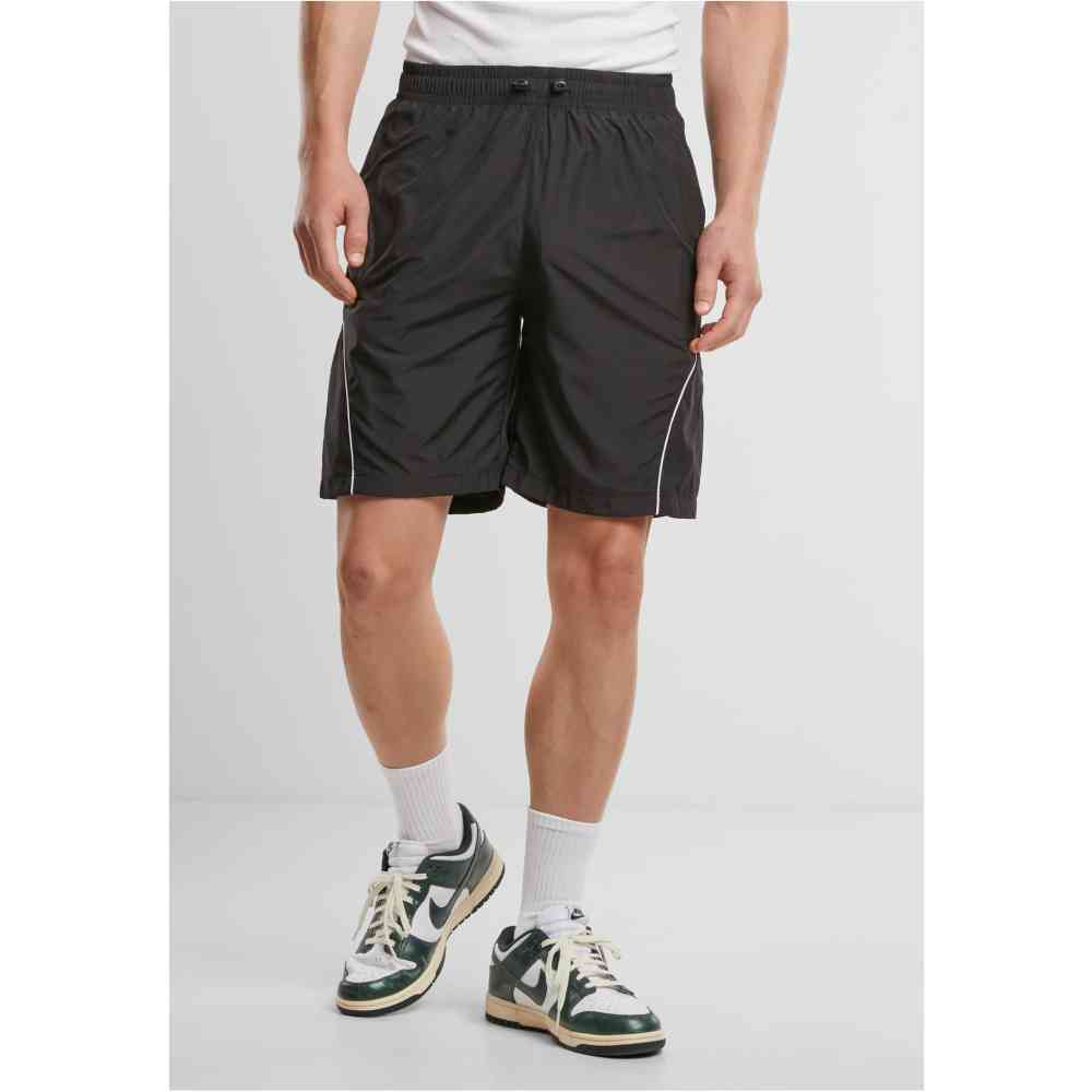 Urban Classics - Piped Panel Pantalon court - Noir